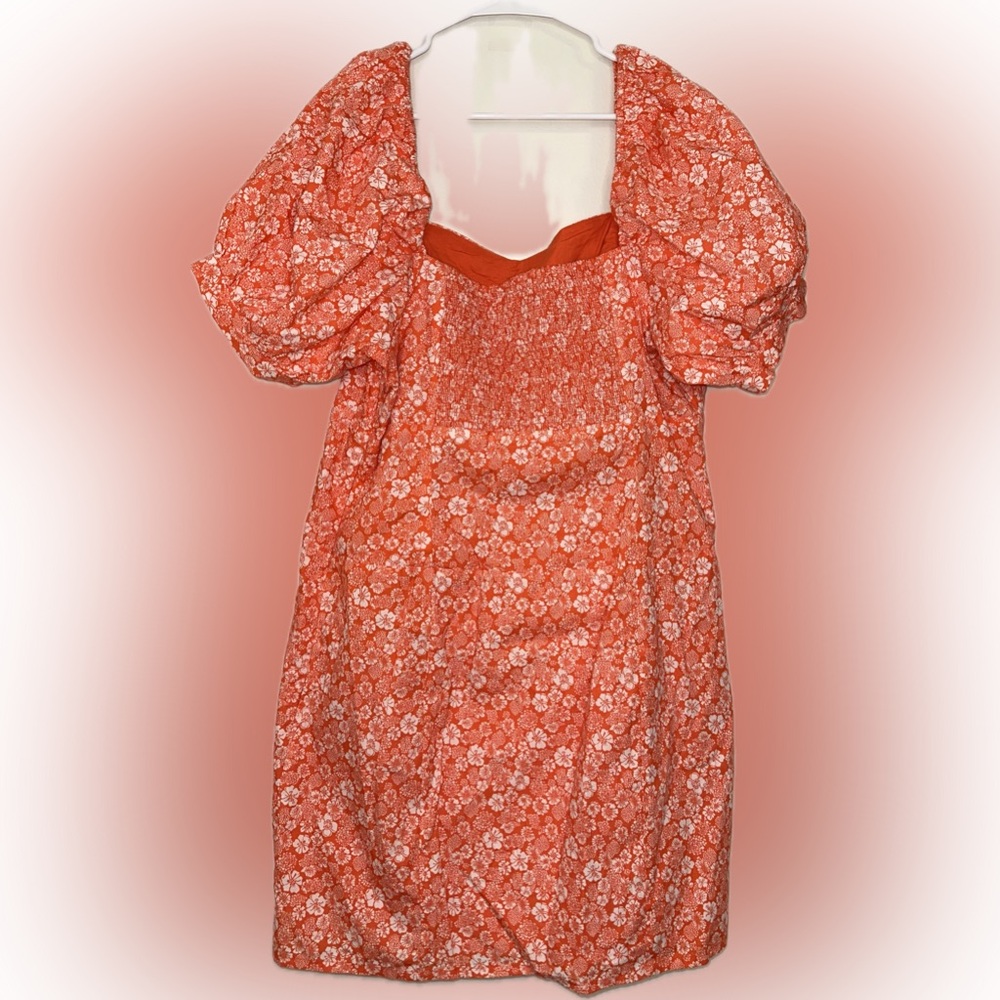 Anthropologie Floral Puff Sleeve Dress - Picture 2 of 6